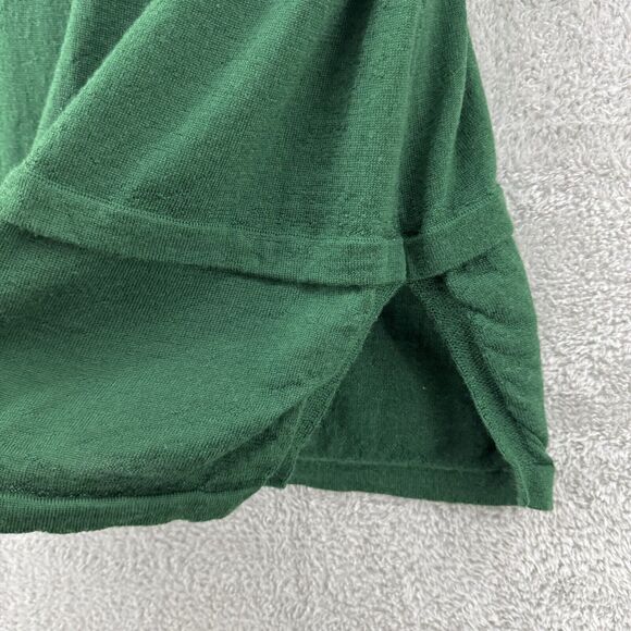 J Jill Sweater Women SP Green Knit Merino Wool Washable Tunic Crew Neck - Picture 6 of 14